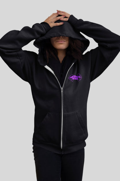 Butterfly Oversized Zipper Hoodie Woman