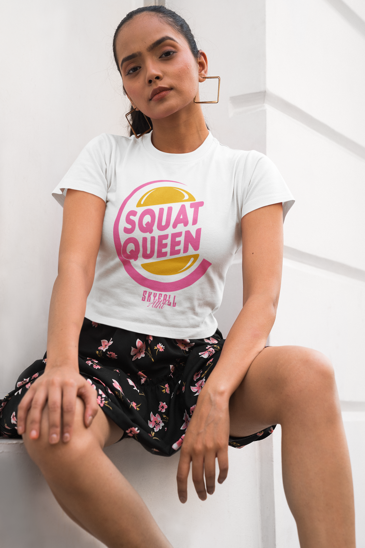 Squat Queen Ladies Crop Top