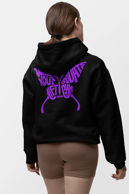 Butterfly Oversized Zipper Hoodie Woman