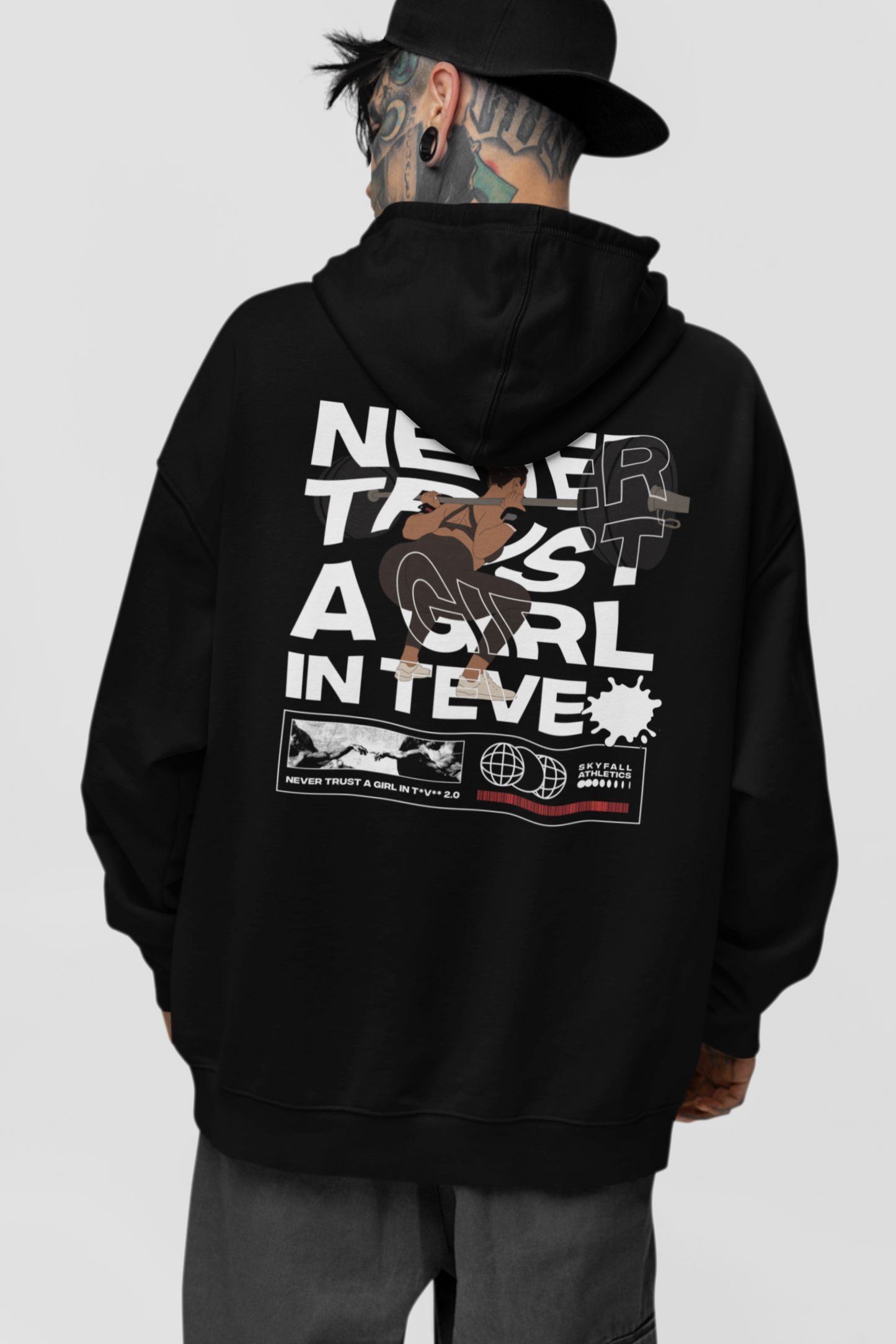 NEVER TRUST 2.0 Oversize Oversized Hoodie